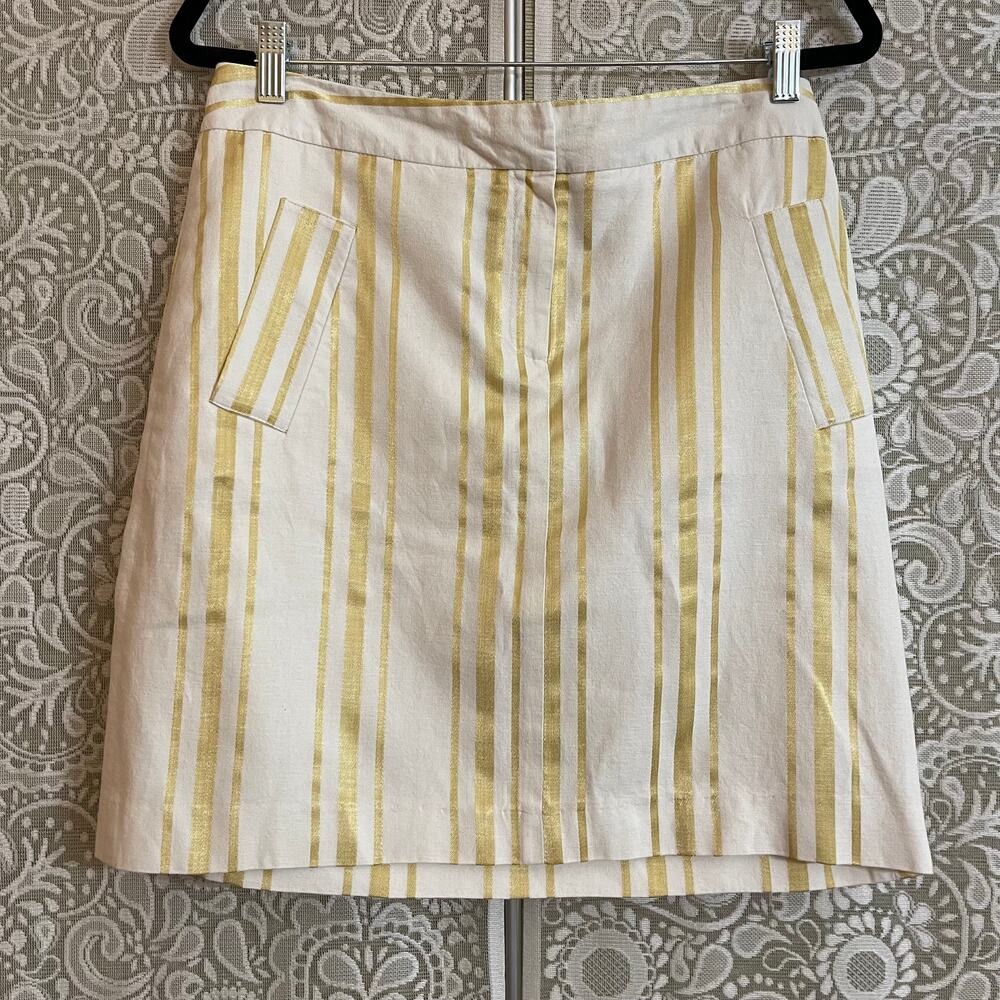 Gold and White Vintage Skirt 10
